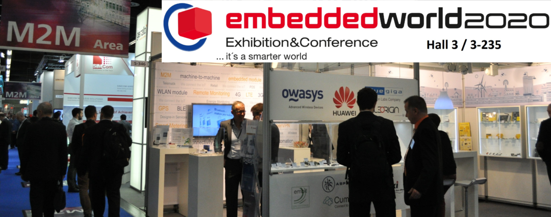Owasys will be at Embedded World 2020