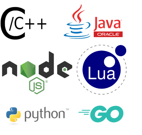 owa4X application development is possible in C/C++, Python, NodeJS, Java, Go and Lua programming languages among others